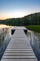 Fototapeta premium wooden bridge in the lake