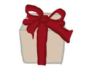 red gift box with ribbon