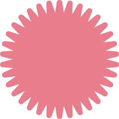 Pink Starburst Shape With Many Jagged Points Against A Transparent Background With No Objects Or People Present A Simple Graphic Design Element