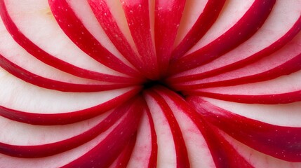 Crisp apple slices forming circle, clean eating, natural energy symbol
