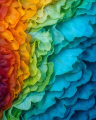 Light-filled salad layers in abstract form, clean eating, fresh modern health