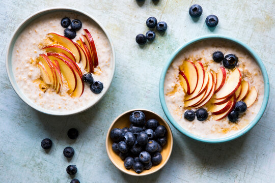 Breakfast oatmeal with fruit
