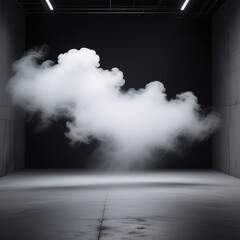 Abstract image of dark room concrete floor.