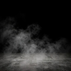 Abstract image of dark room concrete floor.