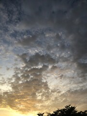 gllomy sky with dark gray clouds