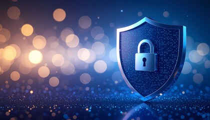 High-tech technology concept for secure internet privacy and data encryption business solutions