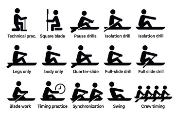 Silhouette rowing techniques: practice drills for mastering crew timing and synchronization