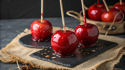Winter candy apples still life