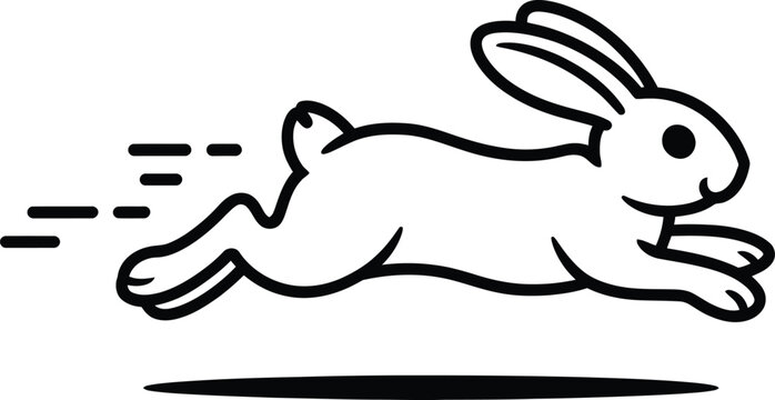 Rabbit running icon Vector