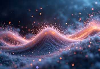 Glowing Dust and Flowing Motion in Cosmic Scene