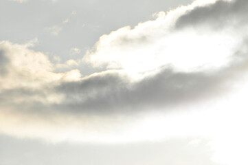 Beautiful storm clouds on a summer night with pinks and blues.