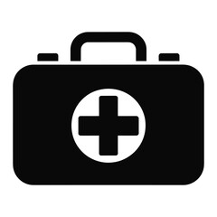 Obraz premium First aid kit icon simple flat vector design Isolated on transparent background, png for medical and healthcare applications