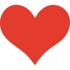 Vibrant Red Heart Shape Isolated on Transparent Background Symbolizing Love and Affection