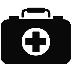 Obraz premium First aid kit icon simple flat vector design Isolated on transparent background, png for medical and healthcare applications