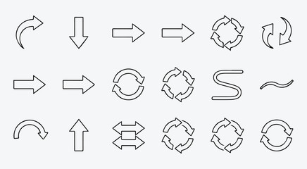 Linear Black Icon Design Set