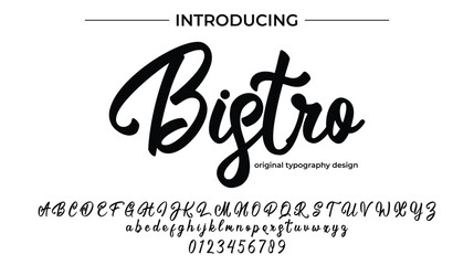 Bistro - Elegant Script Font for Smooth Handwritten Design and Creative Typography
