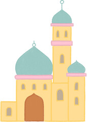 illustration of mosque for decoration