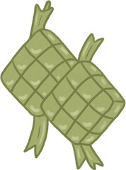 illustration of ketupat fordecoration