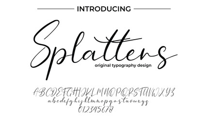 Splatters - Elegant Script Font for Smooth Handwritten Design and Creative Typography