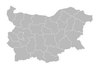 Fototapeta premium Grey color Bulgaria map high quality vector illustration