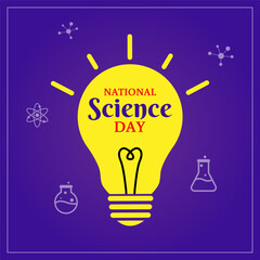 Vector illustration of National Science Day social media template