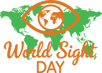 World Sight Day awareness campaign graphic, global vision health, eye care, blindness prevention, international eye health symbol