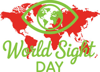 World Sight Day awareness campaign graphic, global vision health, eye care, blindness prevention, international eye health symbol