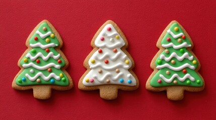 Colorful Christmas tree cookies bring festive cheer to any gathering