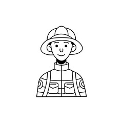 Firefighter carton illustration