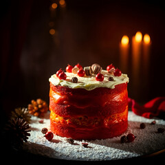 chocolate cake with strawberry