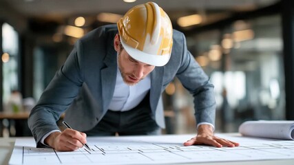 Planning risk strategy in a business environment by an engineer, focusing on details in a modern office setting during daylight hours - Powered by Adobe