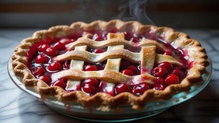 apple pie on a plate