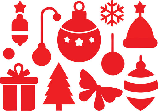 Adobe Illustrator Artwork New Year Promotion Poster or banner with gift box and christmas element for Retail,Shopping or Christmas Promotion.New year 2023 Symbol with red ball ornaments. Vector illust