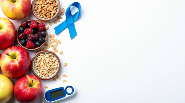 Healthy snack with fruit for diabetic diet plan - Powered by Adobe