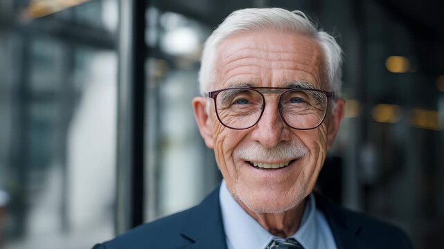 Senior businessman in consultation, showcasing expertise and confidence in modern office environment during daytime meeting