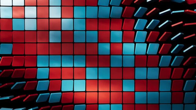 Blue And Orange Geometric Pattern Presentation Background