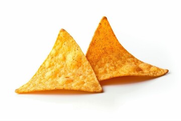 Crispy Corn Delight Golden Triangle Chips with Delicious Savory Flavors on transparent background
