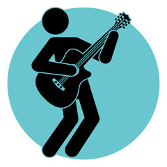 guitariste silhouette picto 10