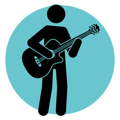 guitariste silhouette picto 6