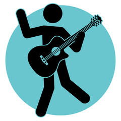 guitariste silhouette picto 9