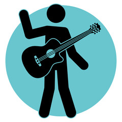 guitariste silhouette picto 7