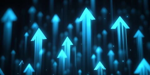 Ethereal Ascent Vibrant Blue Vectors Illuminate the Matrix Stage of Technological Progression