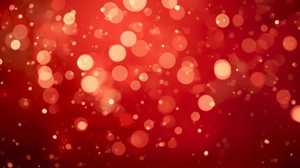 &ldquo;Festive red Christmas background with soft glowing bokeh lights, gentle golden sparkles, smooth gradient tones, warm holiday ambience, elegant and clean backdrop suitable for product display and gree