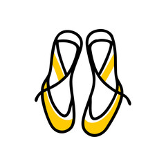 vector clip art ballerina shoes on white background for web and graphic design