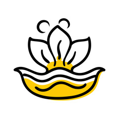 vector clip art clean water icon on white background for web and graphic design