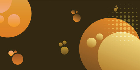 Orange bubble design 3D background cover image