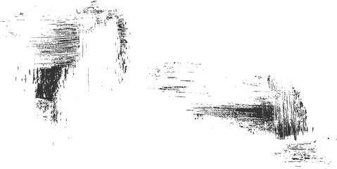 Black textured brush strokes on white background abstract graphic vector