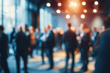 Fototapeta premium defocus or blurred background with a big crowd of business people in office room