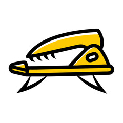 a flat gradient outline icon of an ironing board for web and graphic design