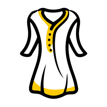 a flat gradient outline icon of a kurti icon for web and graphic design